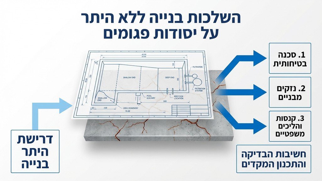 נוצר על ידי מודל בינה מלאכותית Gemini Pro נזילות בבריכה ביתית והשלכות