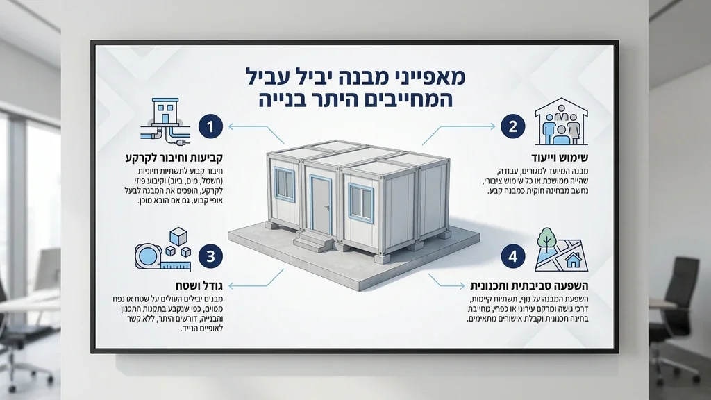 מבנה יביל מודרני המוצב בשטח