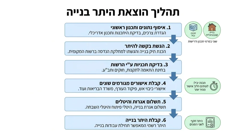 תוכניות אדריכליות ואישורים להצבת מבנה